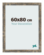 Bilderrahmen 60x80cm Blau Gold Meliert MDF Bologna Vorne Messe | Yourdecoration.de
