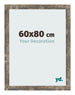 Bilderrahmen 60x80cm Blau Gold Meliert MDF Bologna Vorne Messe | Yourdecoration.de