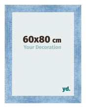 Bilderrahmen 60x80cm Hellblau Gewischt MDF Pisa Vorne Messe | Yourdecoration.de