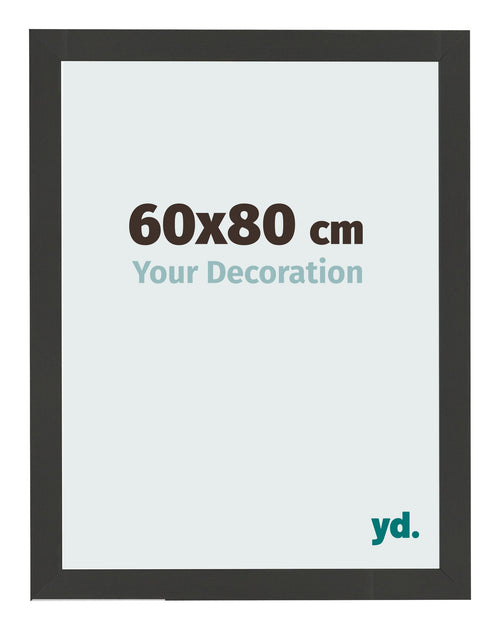 Bilderrahmen 60x80cm Schwarz Gemasert MDF Bologna Vorne Messe | Yourdecoration.de