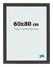 Bilderrahmen 60x80cm Schwarz Gemasert MDF Bologna Vorne Messe | Yourdecoration.de