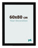 Bilderrahmen 60x80cm Schwarz Hochglanz MDF Bologna Vorne Messe | Yourdecoration.de