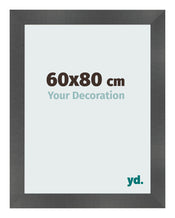 Bilderrahmen 60x80cm Schwarz Silber Poliert MDF Pisa Vorne Messe | Yourdecoration.de