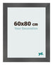 Bilderrahmen 60x80cm Schwarz Silber Poliert MDF Pisa Vorne Messe | Yourdecoration.de