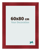 Bilderrahmen 60x80cm Weinrot Gewischt MDF Pisa Vorne Messe | Yourdecoration.de