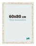 Bilderrahmen 60x80cm Weiß Vintage MDF Bologna Vorne Messe | Yourdecoration.de