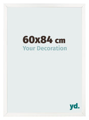 Bilderrahmen 60x84 cm Weiss Hochglanz MDF Bologna Vorne Messe | Yourdecoration.de