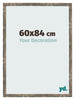 Bilderrahmen 60x84cm Blau Gold Meliert MDF Bologna Vorne Messe | Yourdecoration.de
