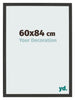 Bilderrahmen 60x84cm Schwarz Gemasert MDF Bologna Vorne Messe | Yourdecoration.de