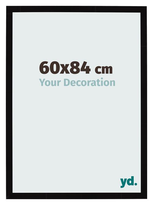 Bilderrahmen 60x84cm Schwarz Hochglanz MDF Bologna Vorne Messe | Yourdecoration.de