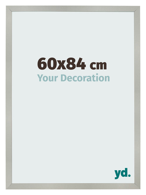 Bilderrahmen 60x84cm Silber Matt MDF Bologna Vorne Messe | Yourdecoration.de