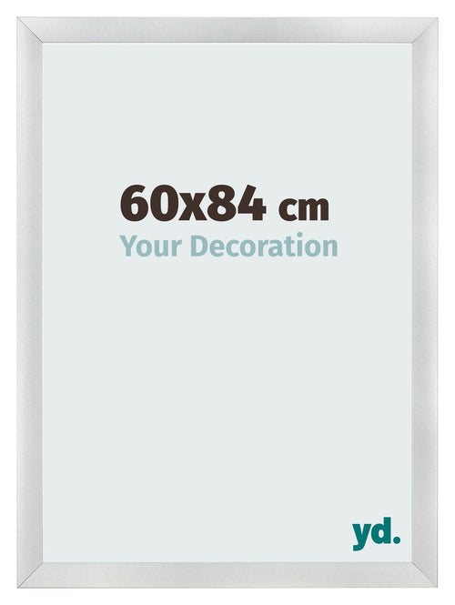 Bilderrahmen 60x84cm Silber Schwarz Gewischt MDF Pisa Vorne Messe | Yourdecoration.de