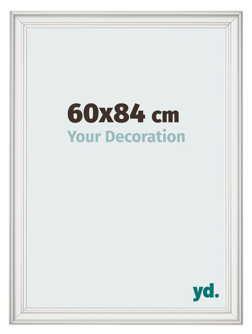 Bilderrahmen 60x84cm Weiss Gewischt MDF Lazio Vorne Messe | Yourdecoration.de