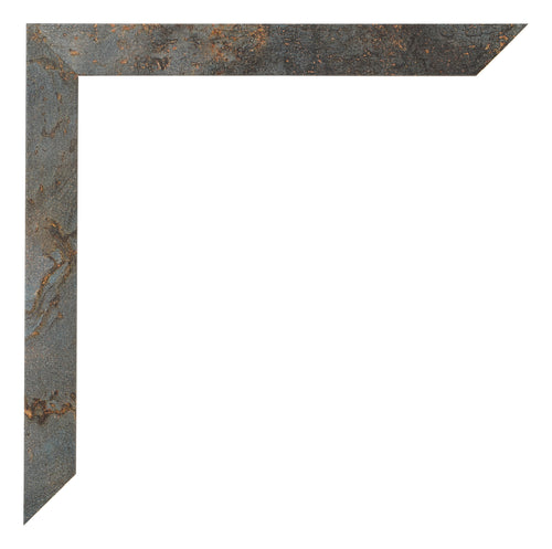 Bilderrahmen 60x85cm Oxidiertes Metall MDF Bologna Detail Ecke | Yourdecoration.de