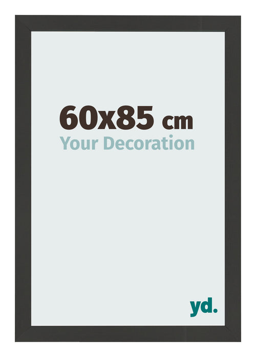 Bilderrahmen 60x85cm Schwarz Gemasert MDF Bologna Vorne Messe | Yourdecoration.de