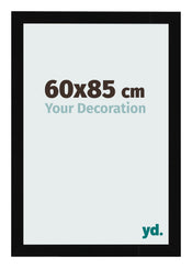 Bilderrahmen 60x85cm Schwarz Hochglanz MDF Bologna Vorne Messe | Yourdecoration.de