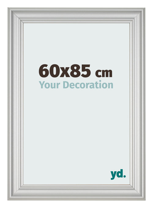 Bilderrahmen 60x85cm Silber Matt MDF Lazio Vorne Messe | Yourdecoration.de
