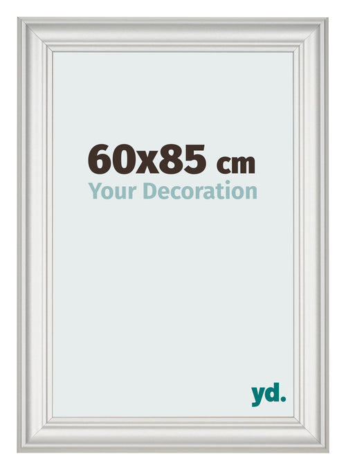 Bilderrahmen 60x85cm Weiss Gewischt MDF Lazio Vorne Messe | Yourdecoration.de