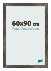 Bilderrahmen 60x90 cm Oxidiertes Metall MDF Bologna Vorne Messe | Yourdecoration.de
