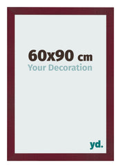 Bilderrahmen 60x90 cm Weinrot Gewischt MDF Bologna Vorne Messe | Yourdecoration.de
