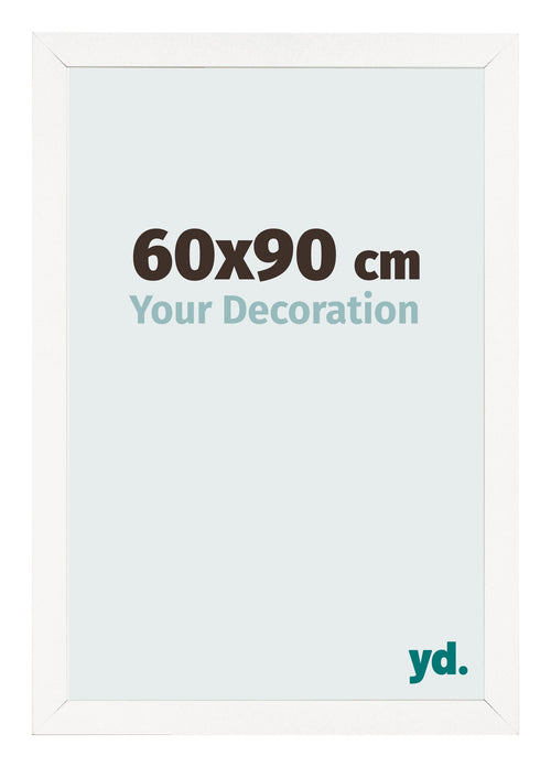 Bilderrahmen 60x90 cm Weiss Hochglanz MDF Bologna Vorne Messe | Yourdecoration.de