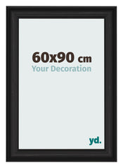 Bilderrahmen 60x90cm Schwarz Gemasert MDF Lazio Vorne Messe | Yourdecoration.de