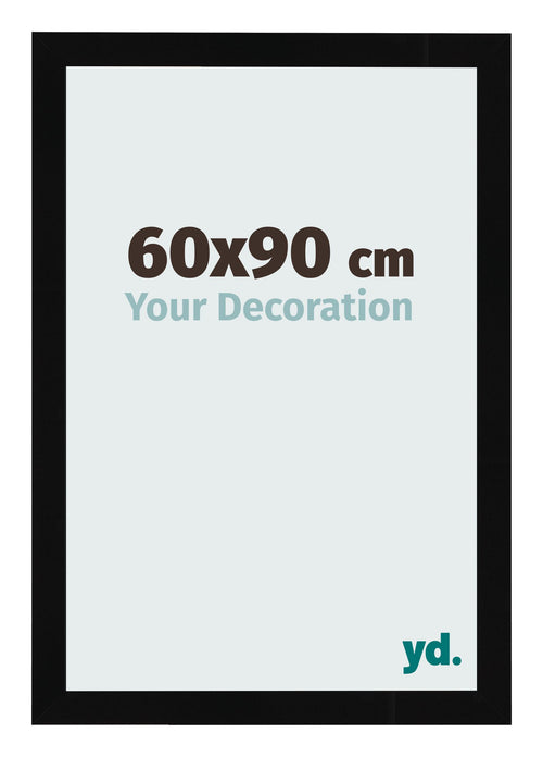 Bilderrahmen 60x90cm Schwarz Hochglanz MDF Bologna Vorne Messe | Yourdecoration.de