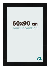 Bilderrahmen 60x90cm Schwarz Silber Poliert MDF Pisa Vorne Messe | Yourdecoration.de