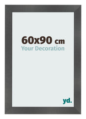 Bilderrahmen 60x90cm Schwarz Silber Poliert MDF Pisa Vorne Messe | Yourdecoration.de