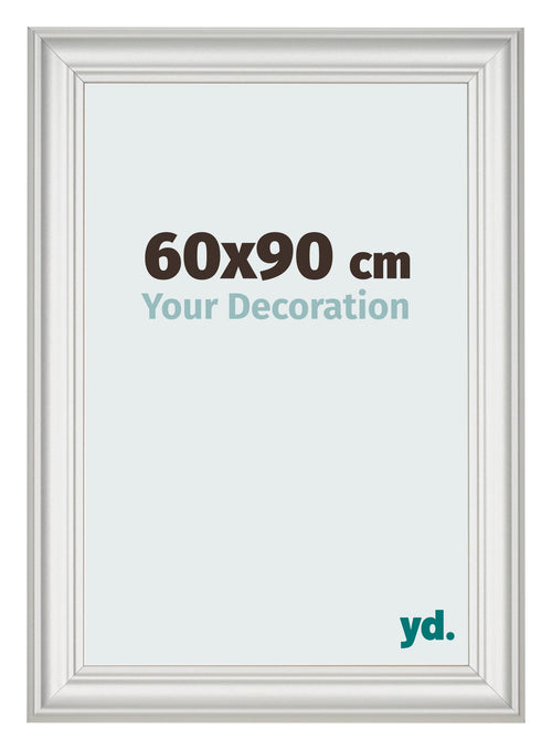 Bilderrahmen 60x90cm Weiss Gewischt MDF Lazio Vorne Messe | Yourdecoration.de