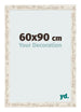 Bilderrahmen 60x90cm Weiß Vintage MDF Bologna Vorne Messe | Yourdecoration.de