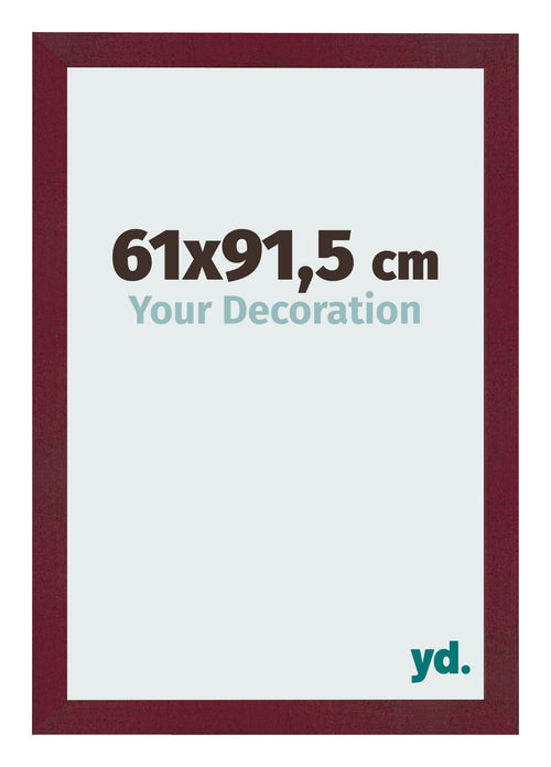 Bilderrahmen 61x91 5 cm Weinrot Gewischt MDF Bologna Vorne Messe | Yourdecoration.de