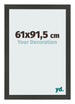Bilderrahmen 61x91 5cm Antrazit MDF Bologna Vorne Messe | Yourdecoration.de