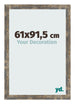 Bilderrahmen 61x91 5cm Blau Gold Meliert MDF Bologna Vorne Messe | Yourdecoration.de