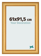 Bilderrahmen 61x91 5cm Gold Matt MDF Lazio Vorne Messe | Yourdecoration.de