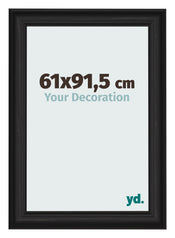 Bilderrahmen 61x91 5cm Schwarz Gemasert MDF Lazio Vorne Messe | Yourdecoration.de