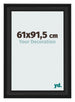 Bilderrahmen 61x91 5cm Schwarz Gemasert MDF Lazio Vorne Messe | Yourdecoration.de