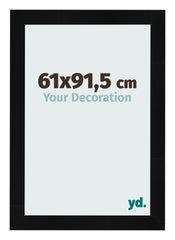 Bilderrahmen 61x91 5cm Schwarz Silber Poliert MDF Pisa Vorne Messe | Yourdecoration.de