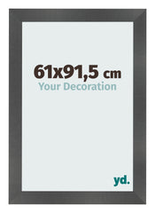 Bilderrahmen 61x91 5cm Schwarz Silber Poliert MDF Pisa Vorne Messe | Yourdecoration.de