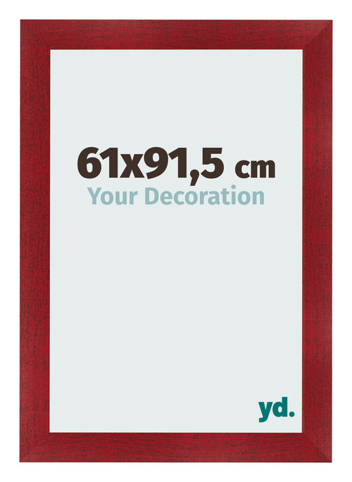 Bilderrahmen 61x91 5cm Weinrot Gewischt MDF Pisa Vorne Messe | Yourdecoration.de