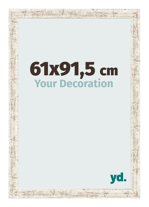 Bilderrahmen 61x91 5cm Weiß Vintage MDF Bologna Vorne Messe | Yourdecoration.de