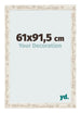 Bilderrahmen 61x91 5cm Weiß Vintage MDF Bologna Vorne Messe | Yourdecoration.de