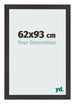 Bilderrahmen 62x93 cm Schwarz Matt MDF Bologna Vorne Messe | Yourdecoration.de