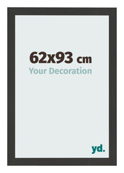 Bilderrahmen 62x93cm Schwarz Gemasert MDF Bologna Vorne Messe | Yourdecoration.de
