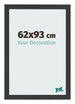 Bilderrahmen 62x93cm Schwarz Gemasert MDF Bologna Vorne Messe | Yourdecoration.de
