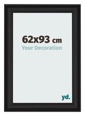 Bilderrahmen 62x93cm Schwarz Gemasert MDF Lazio Vorne Messe | Yourdecoration.de