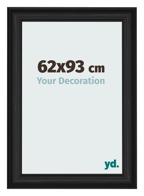 Bilderrahmen 62x93cm Schwarz Gemasert MDF Lazio Vorne Messe | Yourdecoration.de