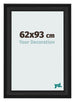 Bilderrahmen 62x93cm Schwarz Gemasert MDF Lazio Vorne Messe | Yourdecoration.de