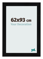 Bilderrahmen 62x93cm Schwarz Silber Poliert MDF Pisa Vorne Messe | Yourdecoration.de