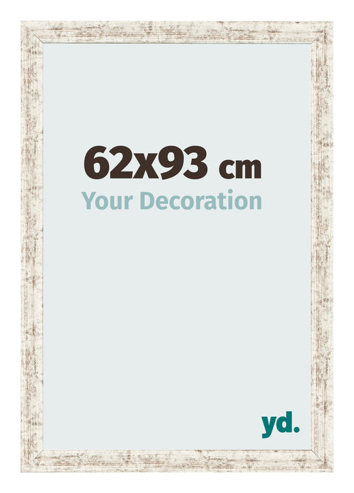 Bilderrahmen 62x93cm Weiß Vintage MDF Bologna Vorne Messe | Yourdecoration.de